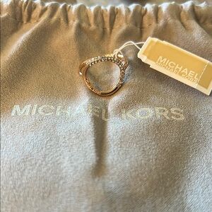 Michael Kors Rose Gold Ring with Crystals